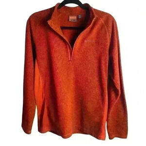 Merrell Men’s Size Small Quater Zip Pull Over Sweatshirt Orange Outdoor Hiking